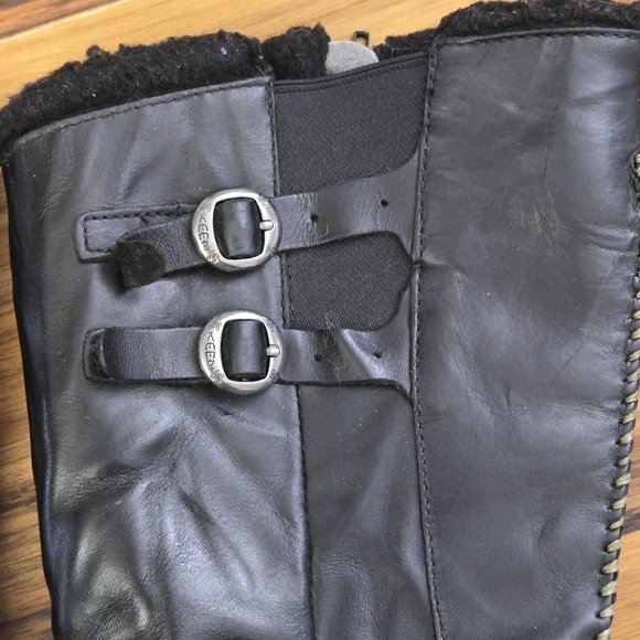 Keen Orla Knee High Tall Black Leather Faux Shearling Lined Winter Boots… - Picture 5 of 10